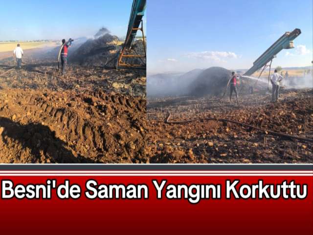 Besni'de Saman Yangını Korkuttu